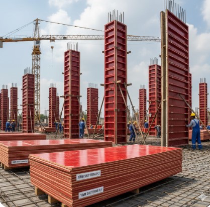 Different shuttering ply thickness used in slab, column and beam construction