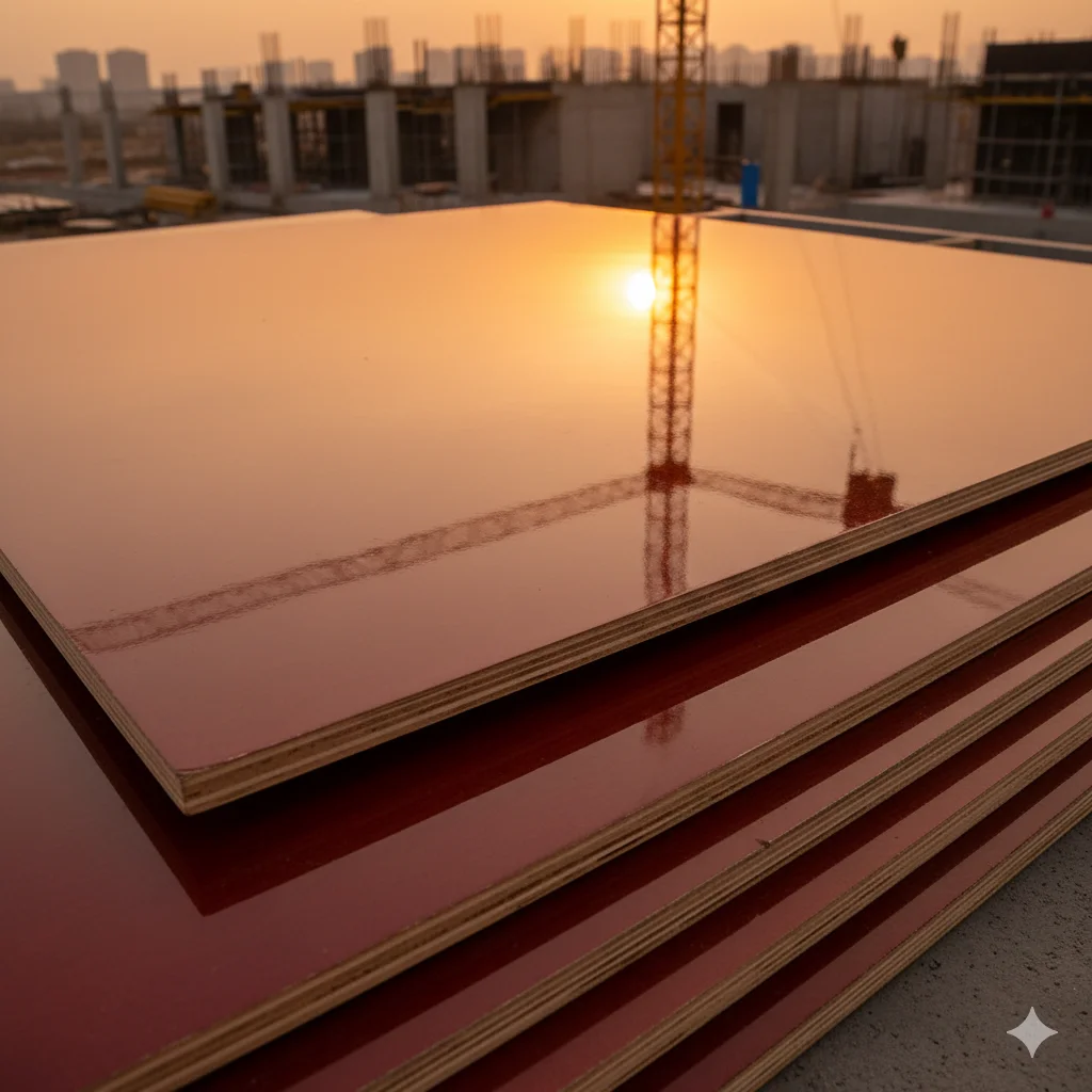 Film faced shuttering ply sheet with smooth phenolic surface