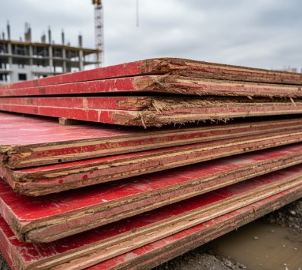 Cleaning and proper storage of shuttering ply after concrete casting